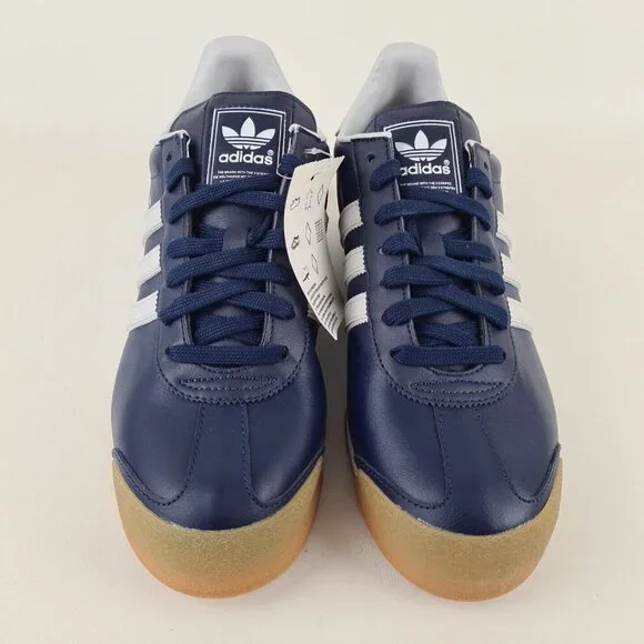adidas Originals SAMOA Blue Grey Mens Shoes Leather Sneakers - Picture 4 of 11